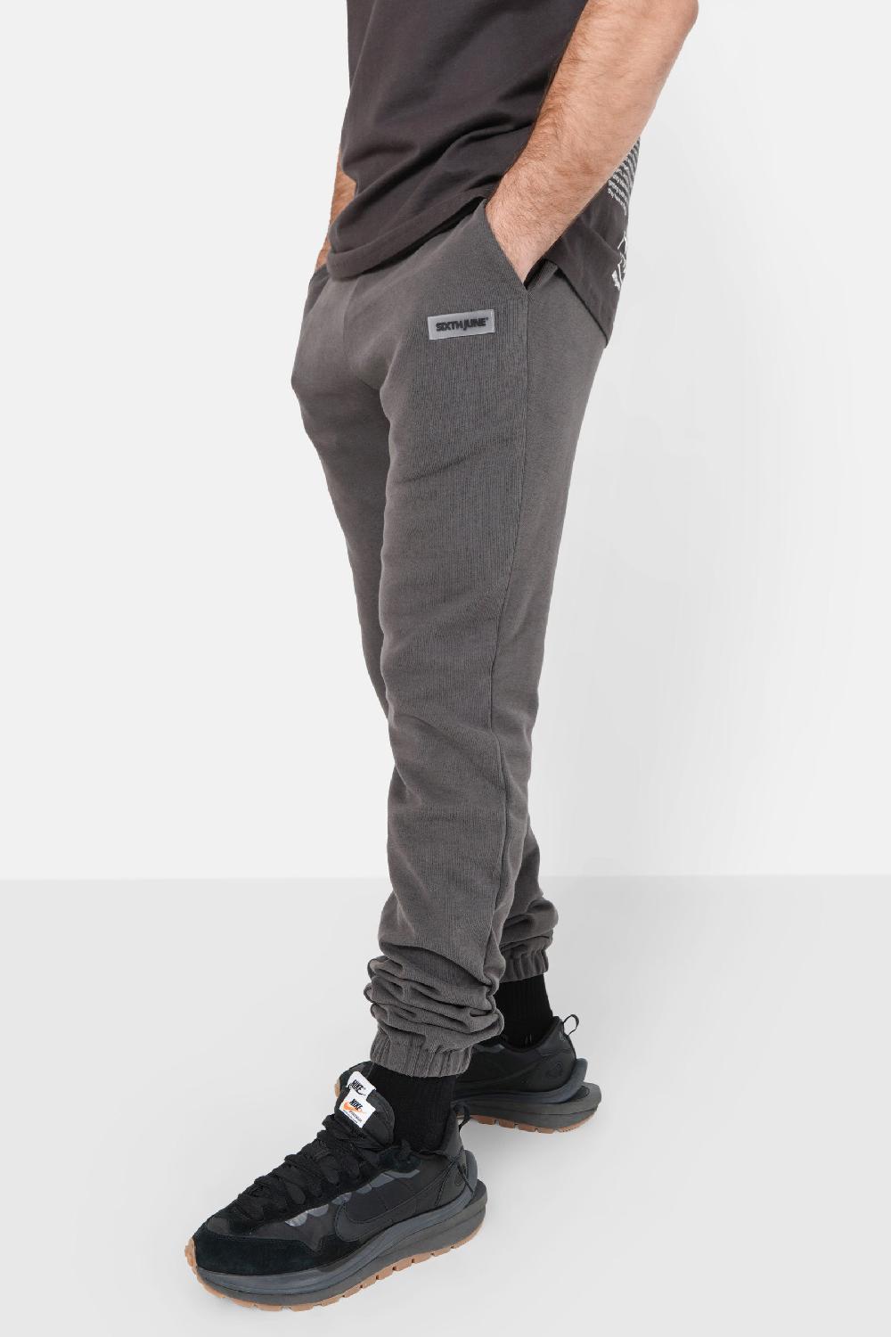 Sixth June Jogging Côtelé Cordon Gris Foncé