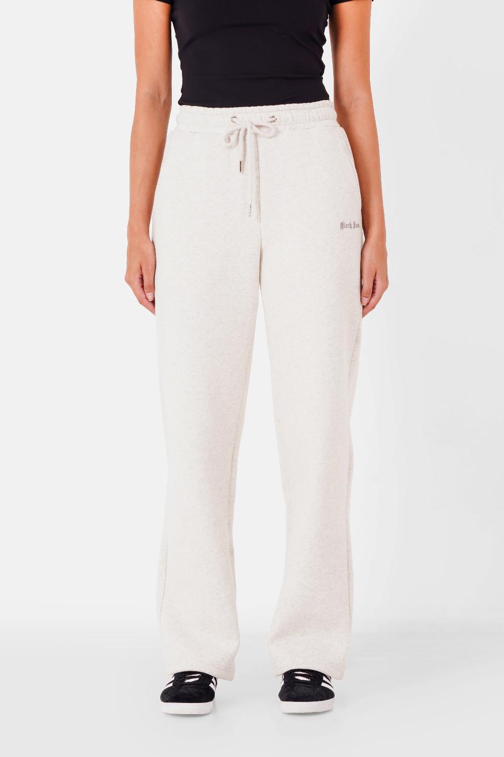 sixth june Jogging logo brodé gotique Gris clair