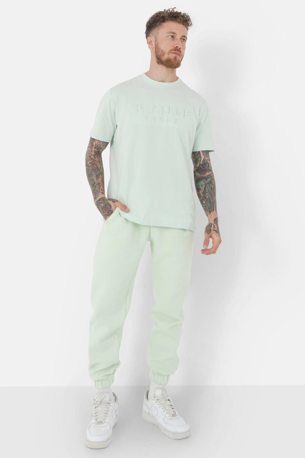 Sixth June Jogging Logo Relief Vert Clair