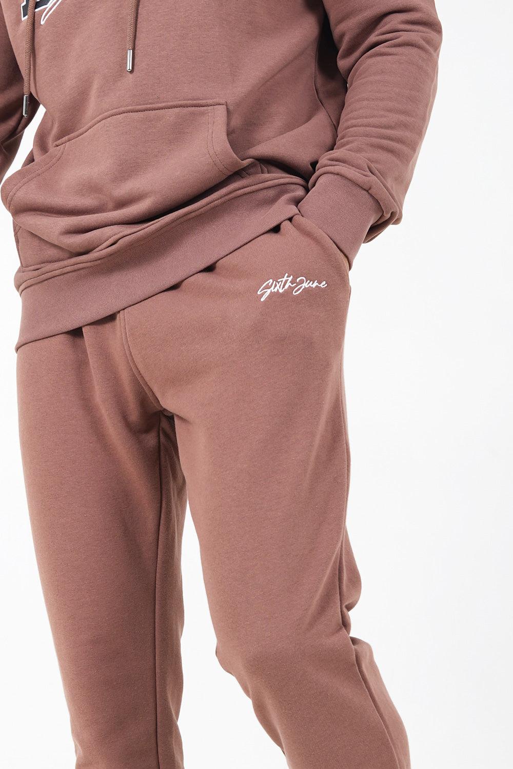 Sixth June Jogging Logo Signature Marron