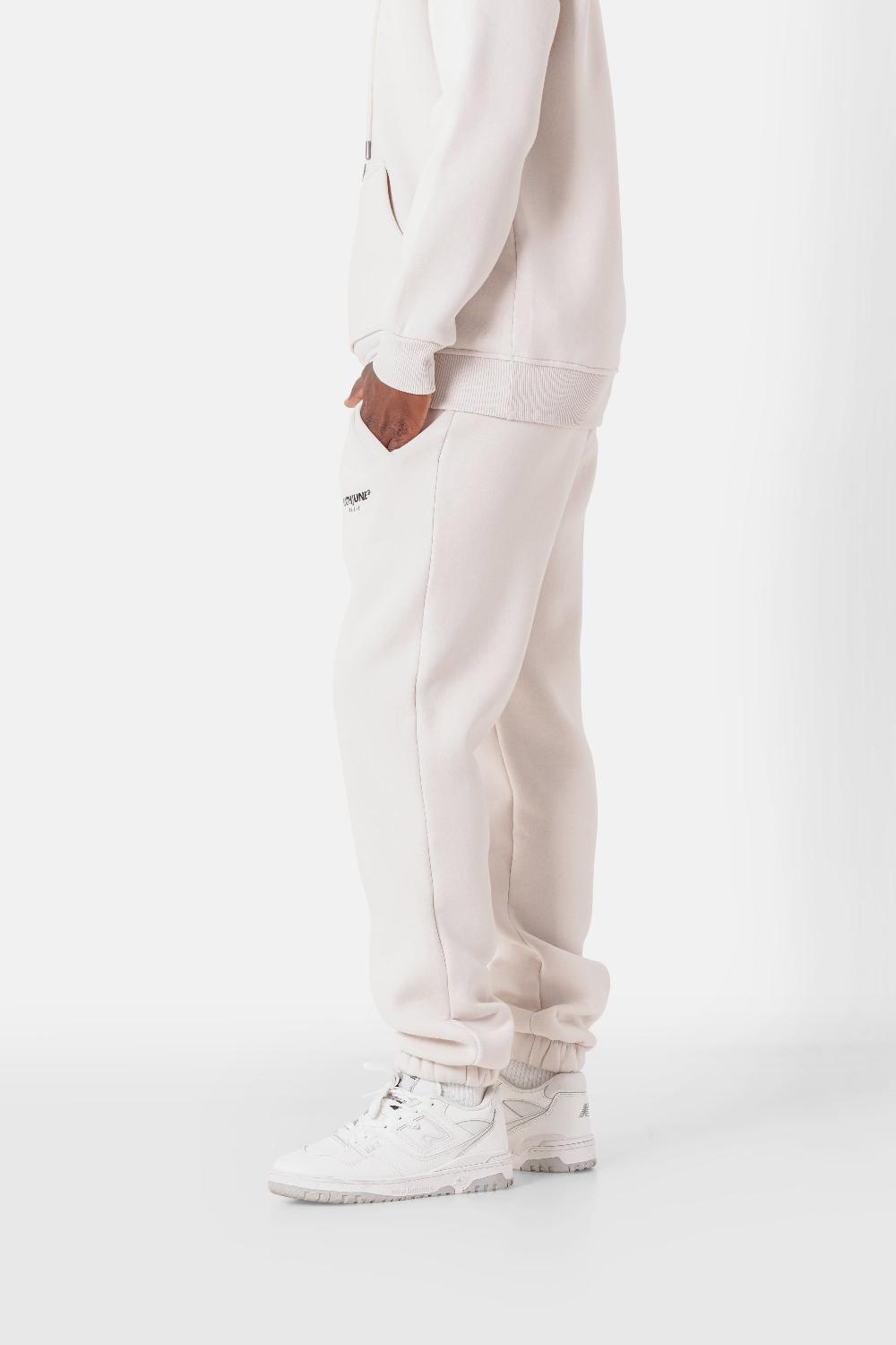 Sixth June Jogging Molletonné Logo Brodé Beige