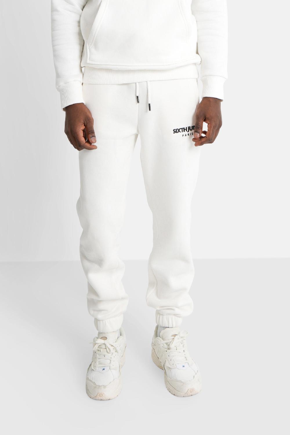 sixth june Jogging molletonné logo brodé Blanc