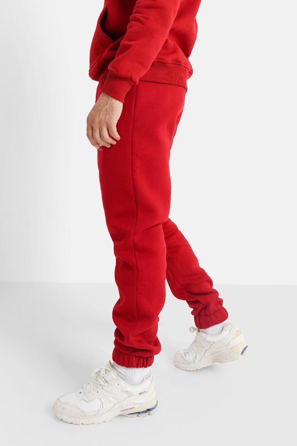 Sixth June Jogging Molletonné Logo Brodé Rouge