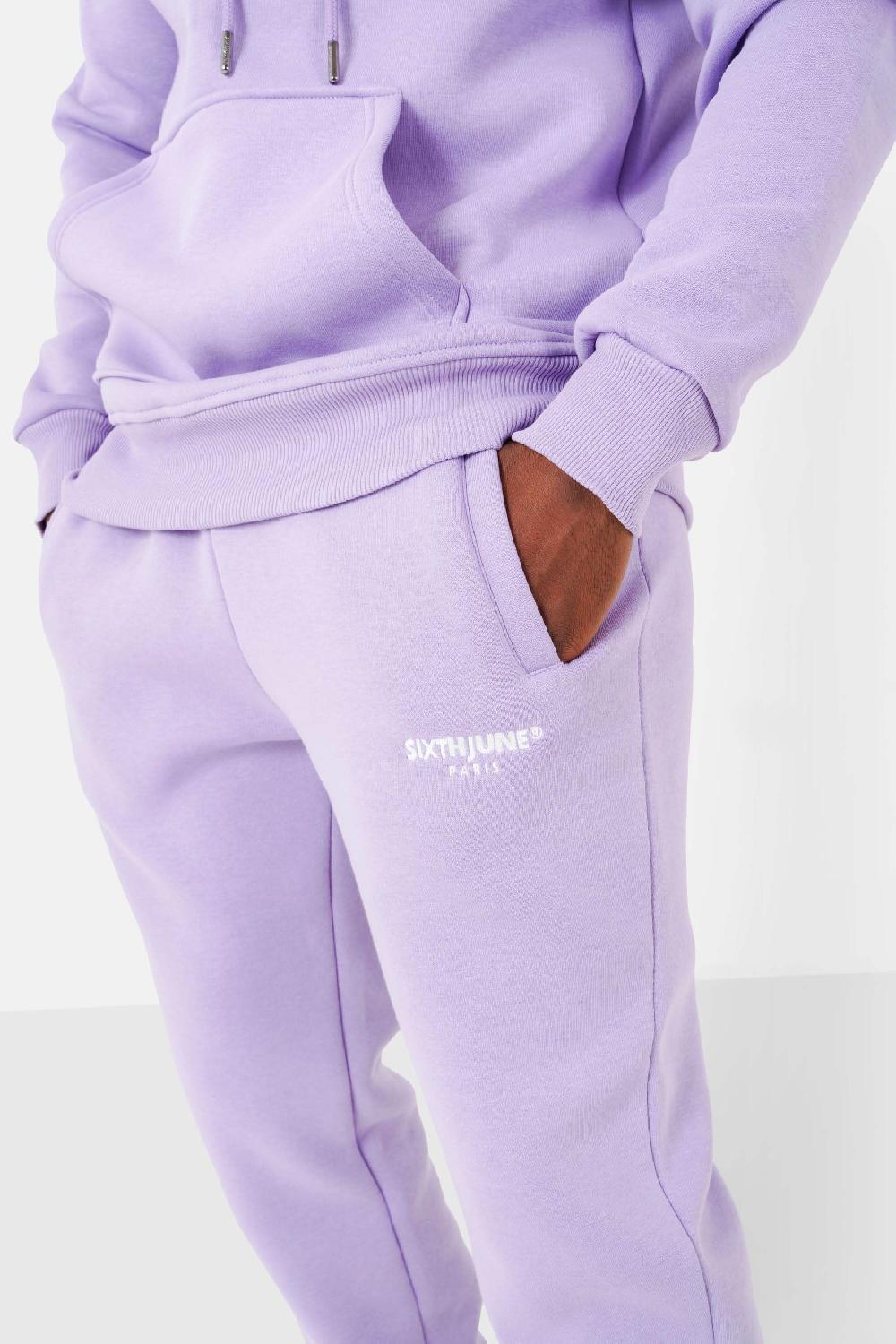 Sixth June Jogging Molletonné Logo Brodé Violet