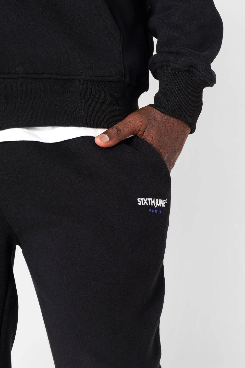 Sixth June Jogging Molletonné Logo Broderie Noir