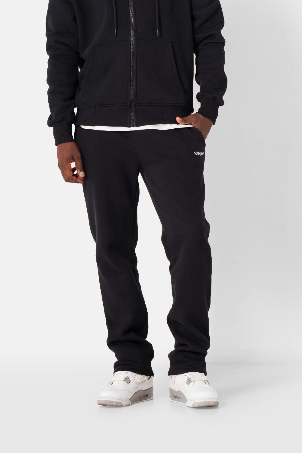 sixth june Jogging molletonné logo broderie Noir