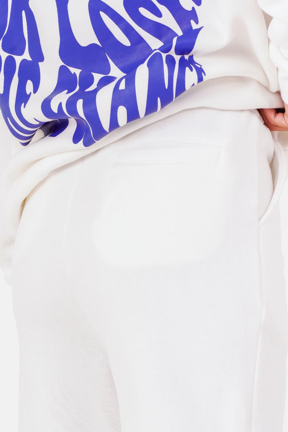 Sixth June Jogging Molletonné Print Rétro Blanc