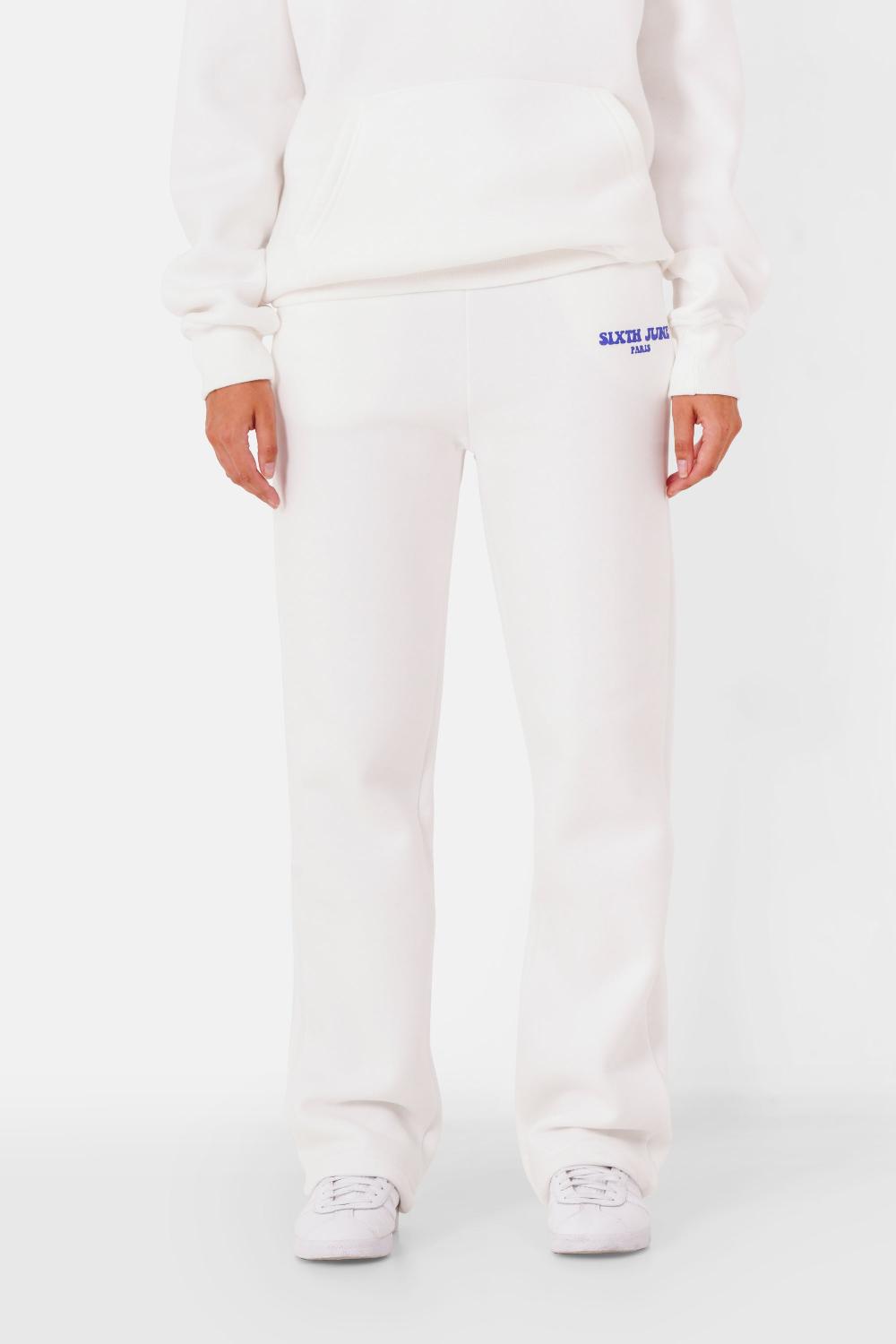 sixth june Jogging molletonné print rétro Blanc