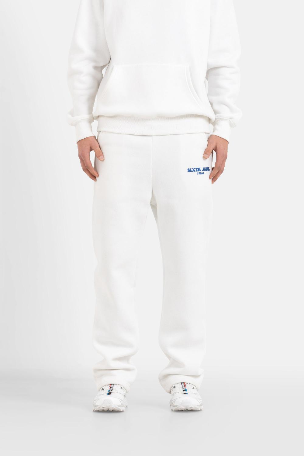 sixth june Jogging molletonné print rétro Blanc