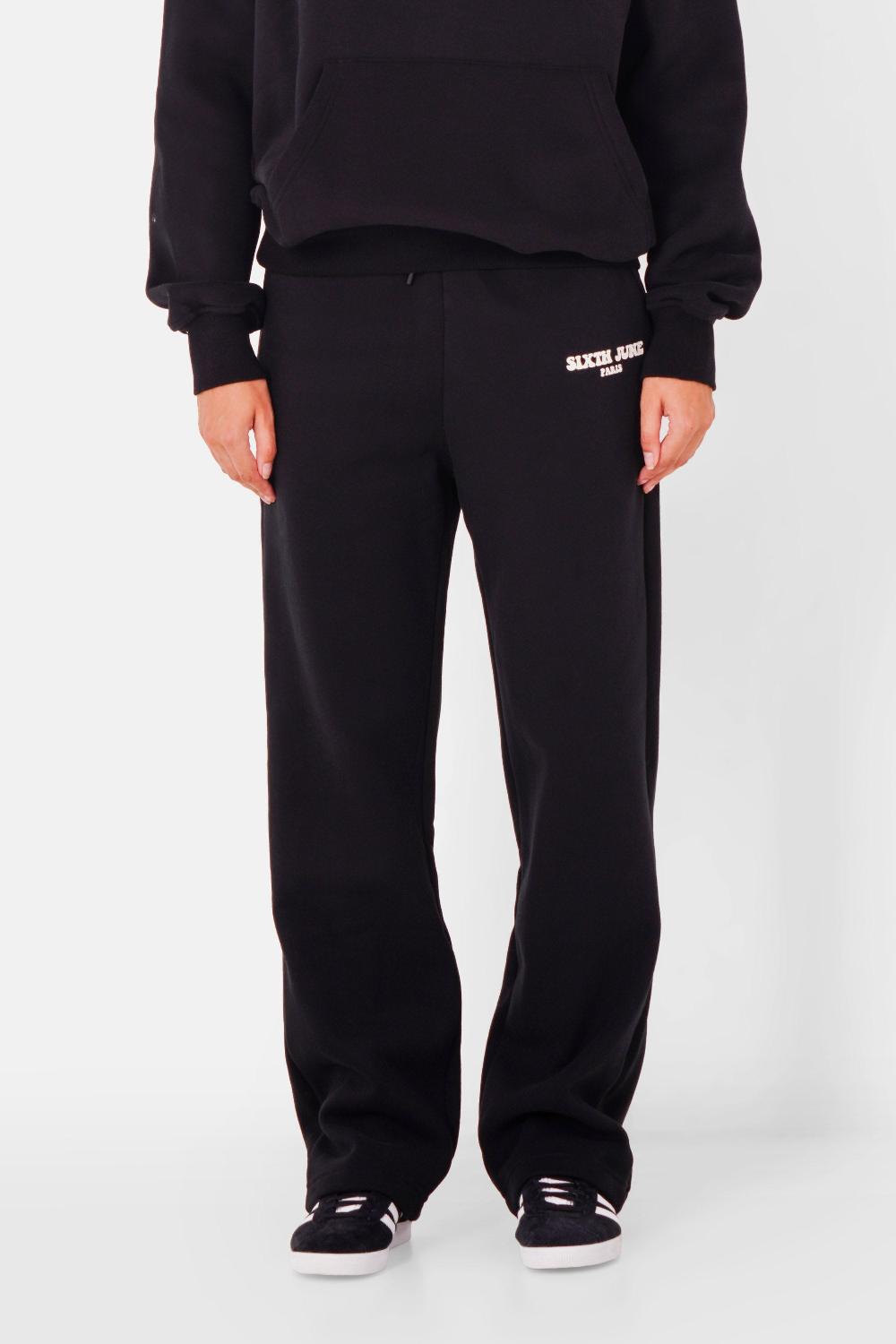 sixth june Jogging molletonné print rétro Noir