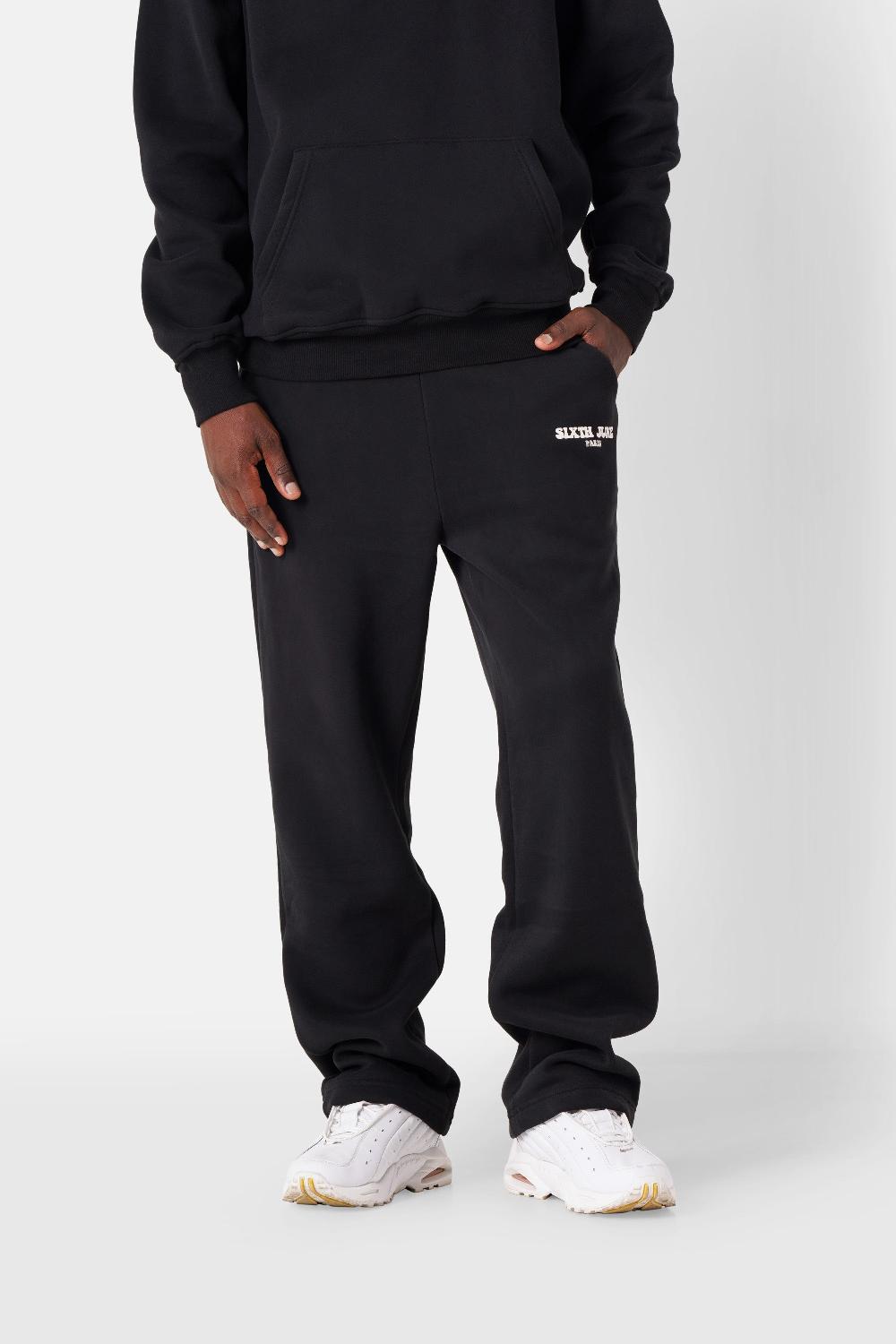 sixth june Jogging molletonné print rétro Noir