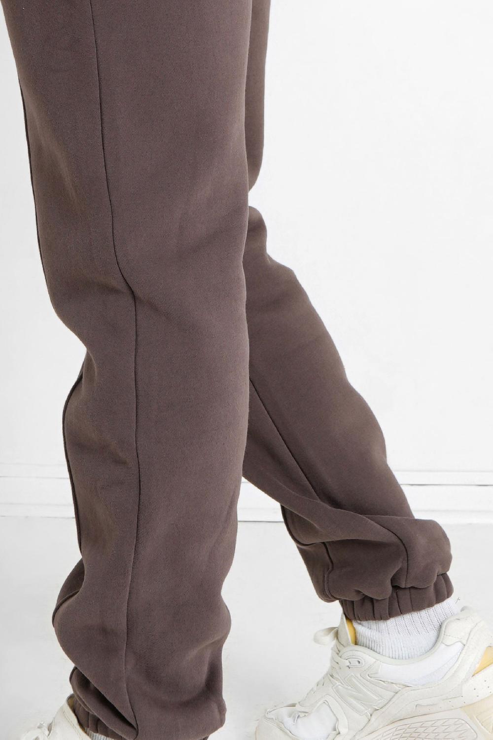 Sixth June Jogging Molletonné Surpiqûres Marron