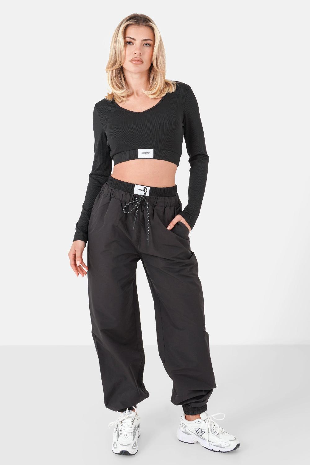 Sixth June Jogging Nylon Double Ceinture Noir