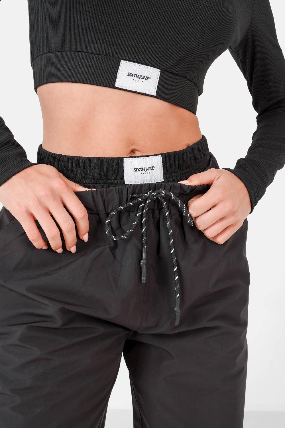 Sixth June Jogging Nylon Double Ceinture Noir