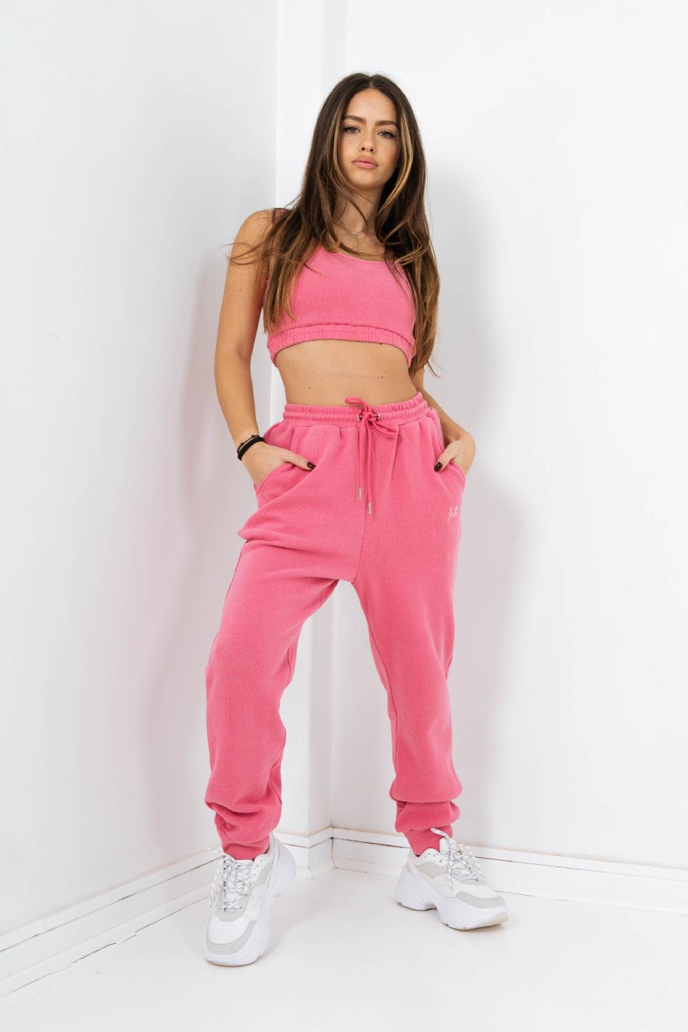 Sixth June Jogging Signature Molletonné Rose