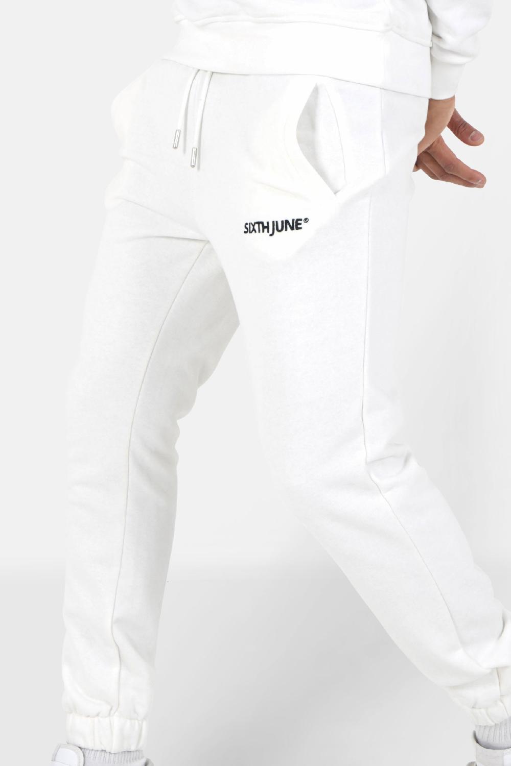 Sixth June Jogging Soft Logo Brodé Blanc