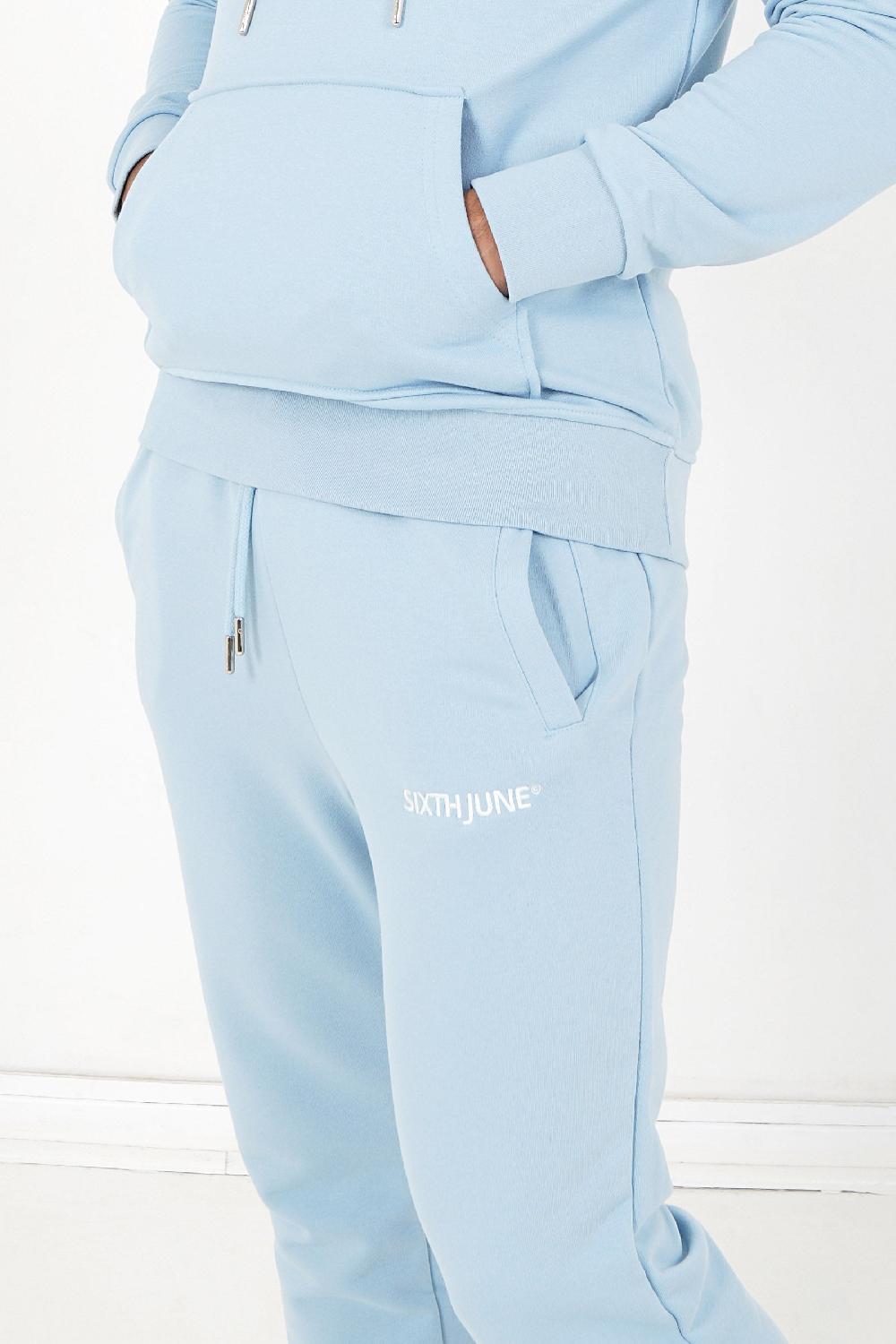 Sixth June Jogging Soft Logo Brodé Bleu Clair