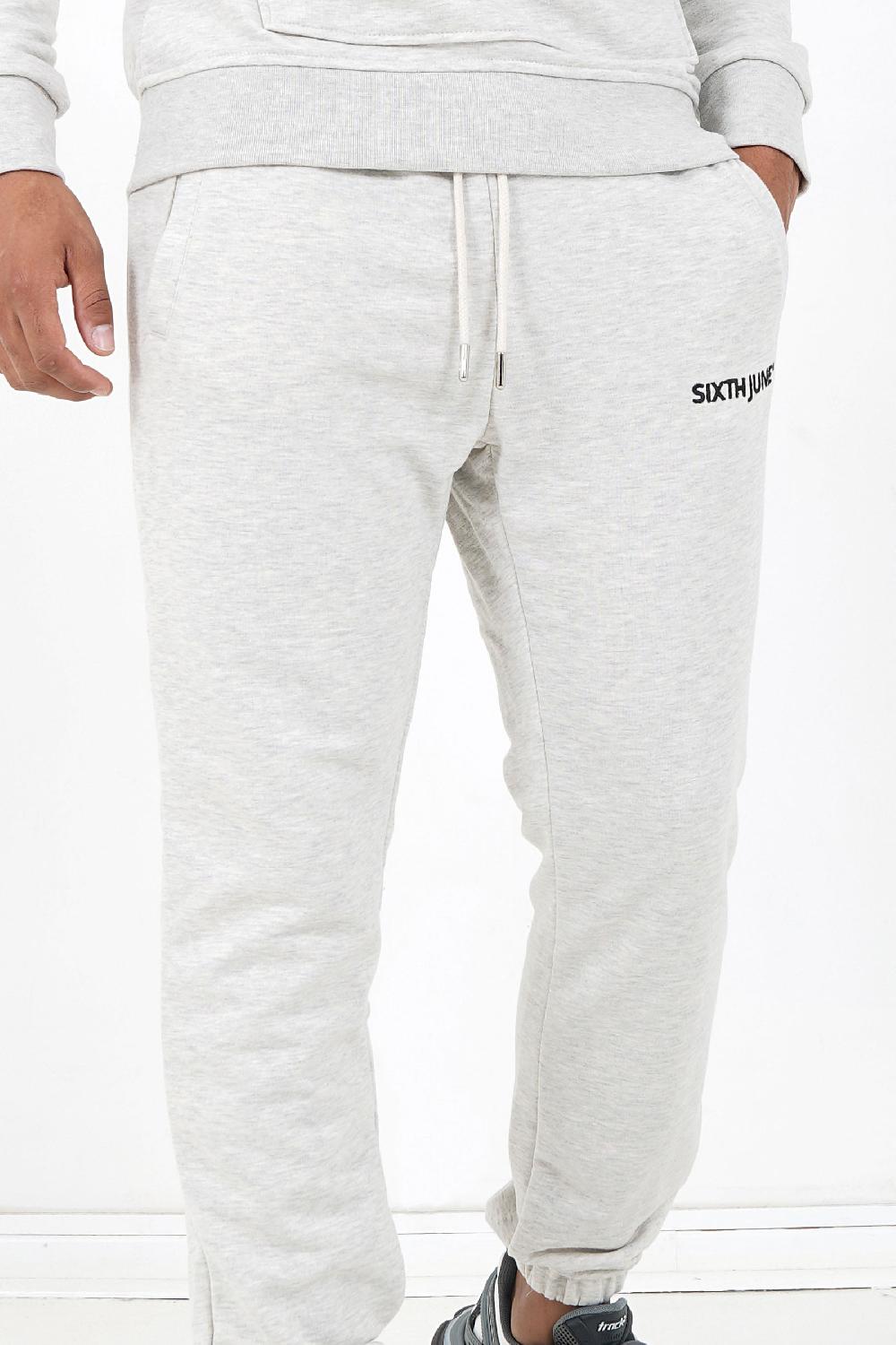 Sixth June Jogging Soft Logo Brodé Gris Clair