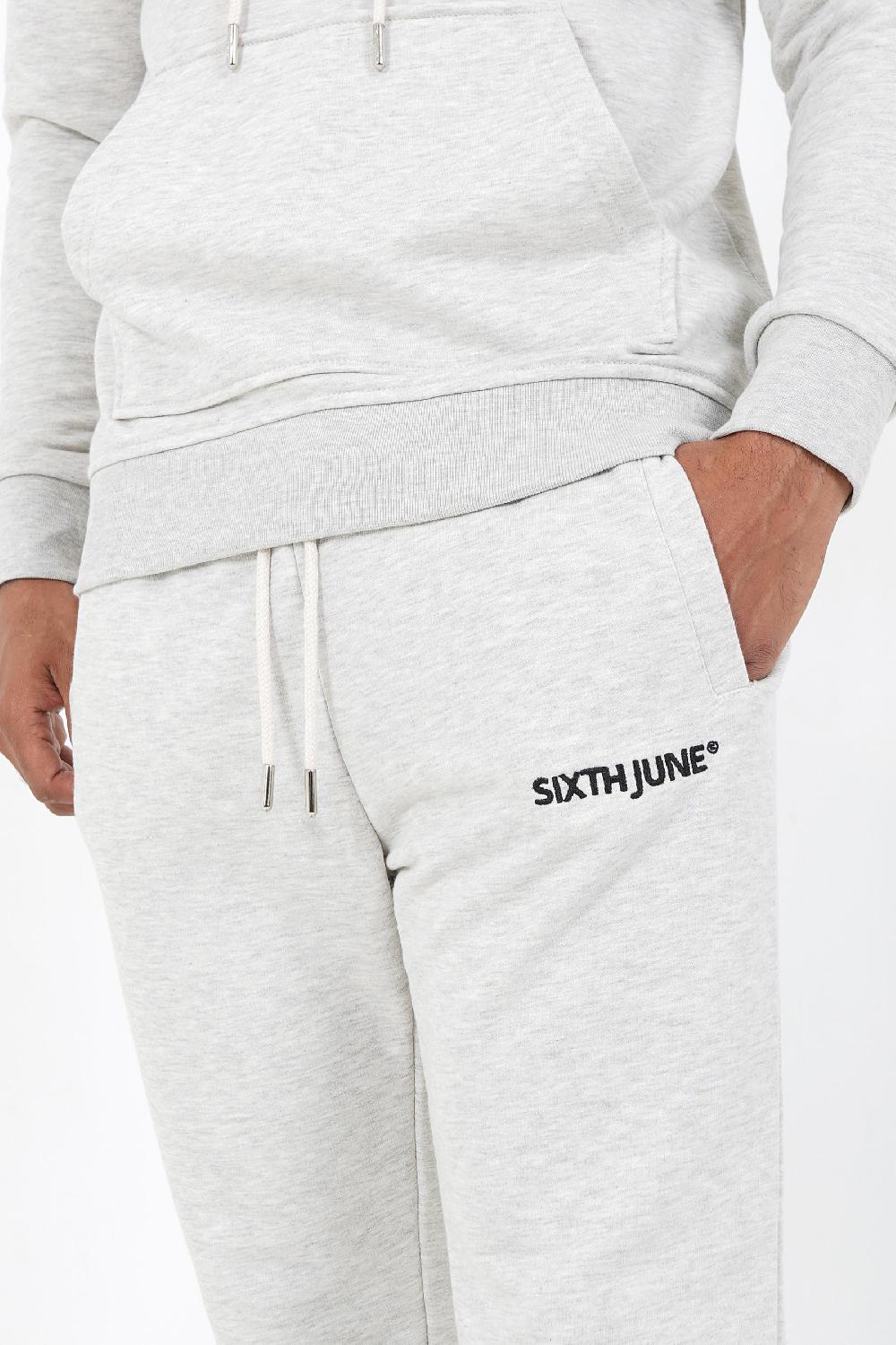 Sixth June Jogging Soft Logo Brodé Gris Clair