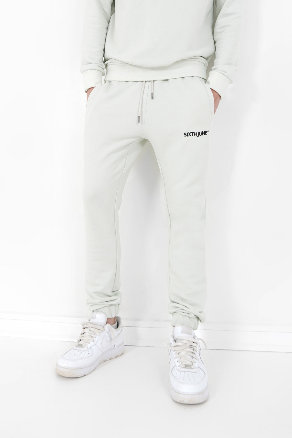 sixth june Jogging soft logo brodé Vert clair