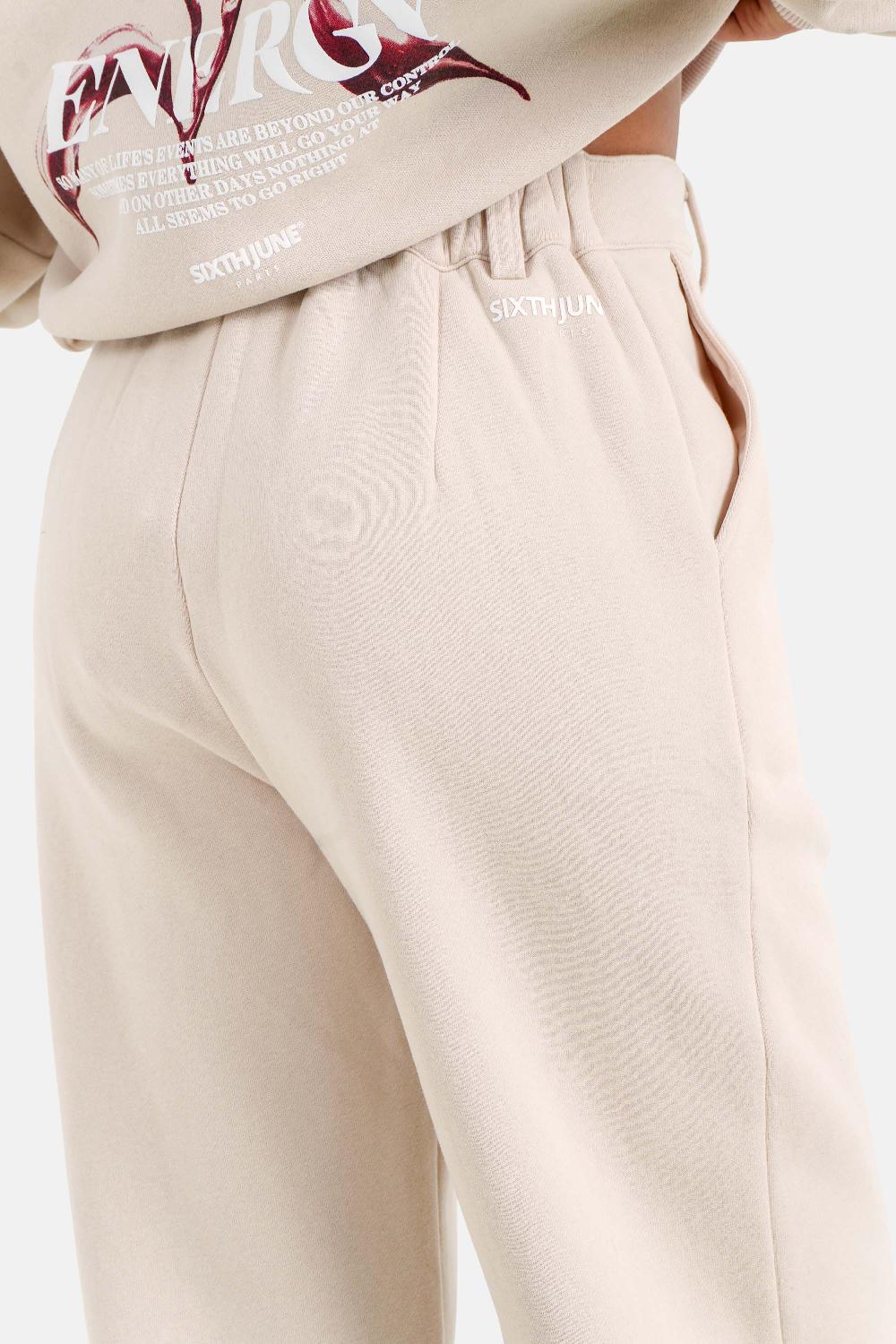 Sixth June Jogging Tailoring Flare Beige