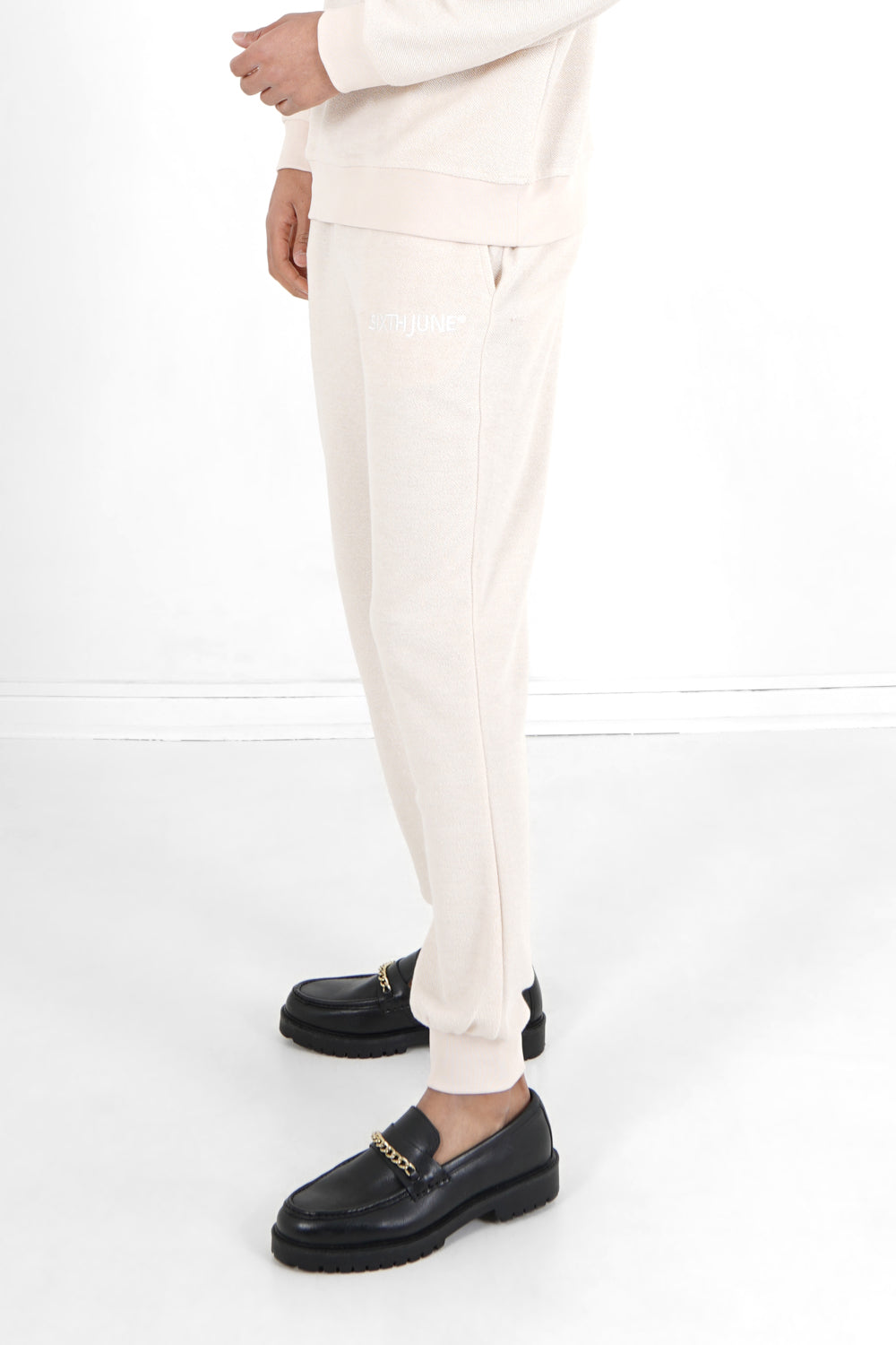 Sixth June Jogging Tissu Bouclette Blanc Cassé