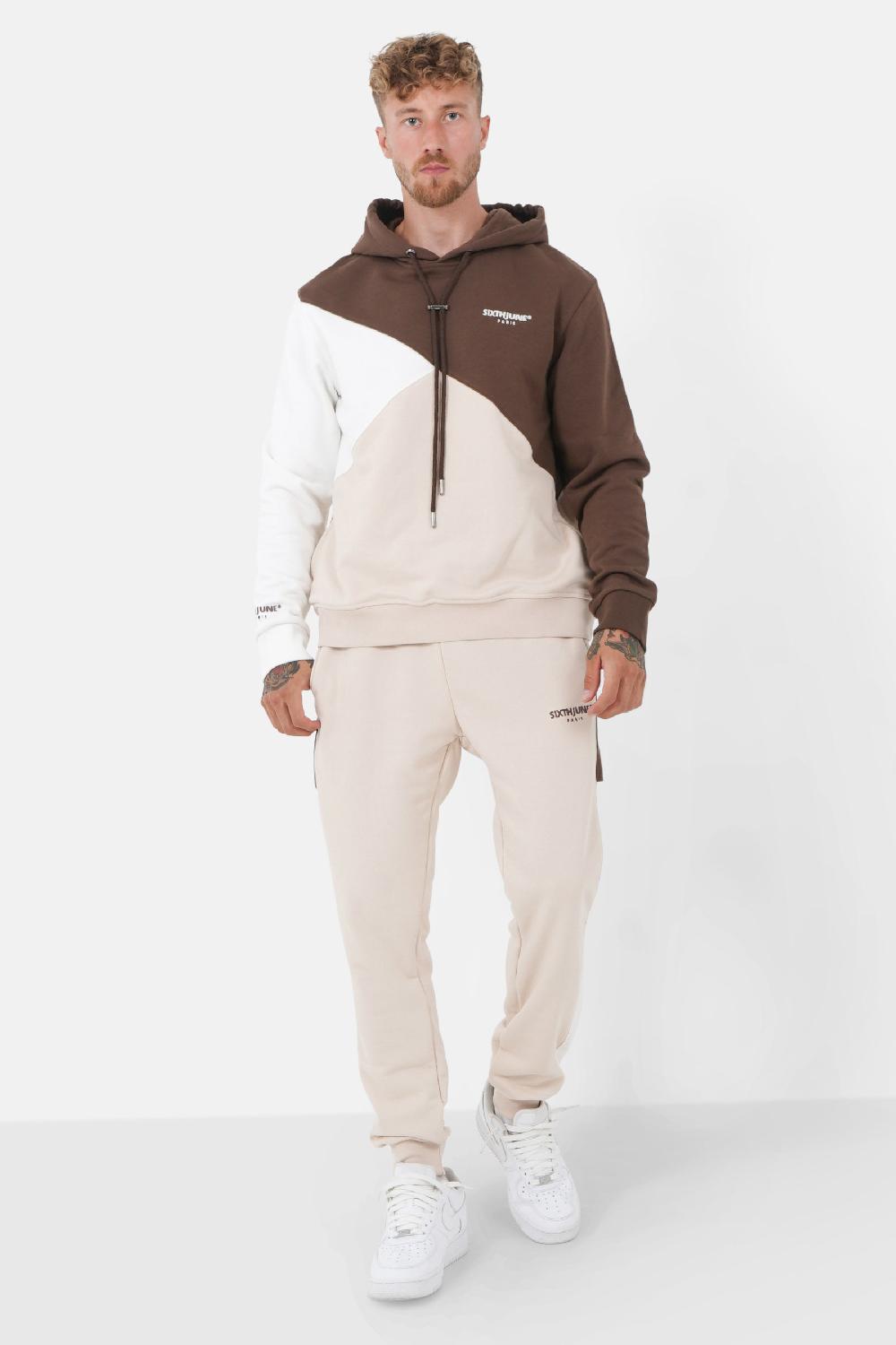 Sixth June Jogging Tricolore Logo Patch Beige