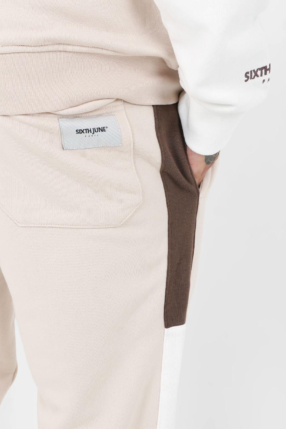 Sixth June Jogging Tricolore Logo Patch Beige