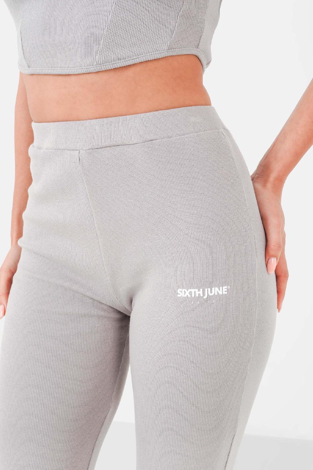 Sixth June Legging Flare Logo Gris