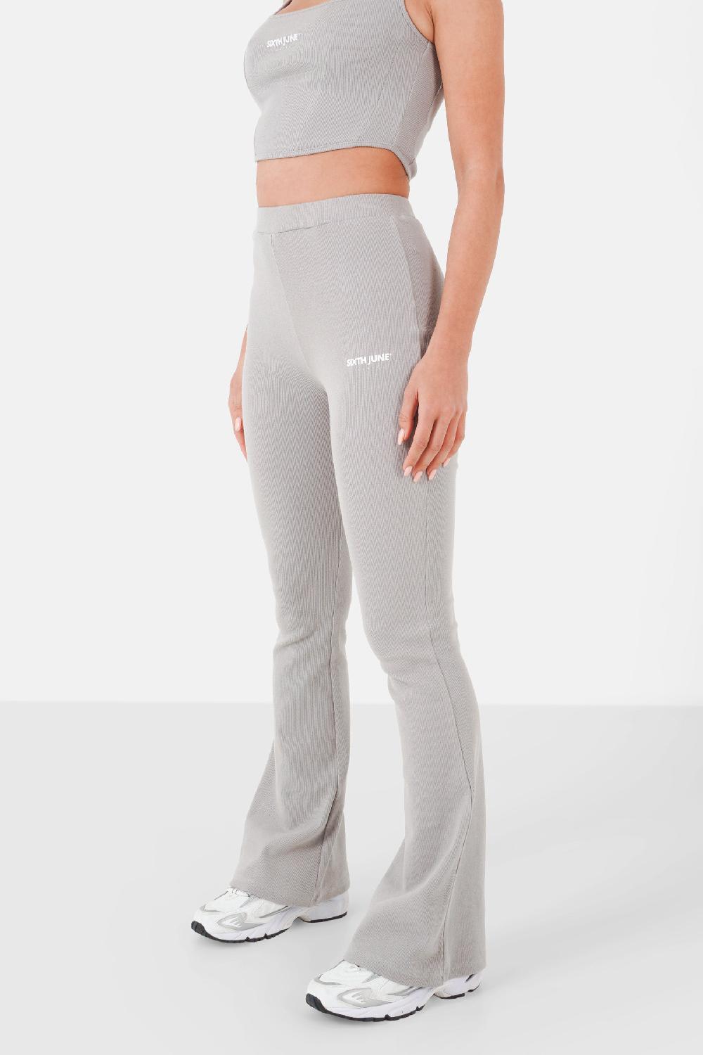 Sixth June Legging Flare Logo Gris