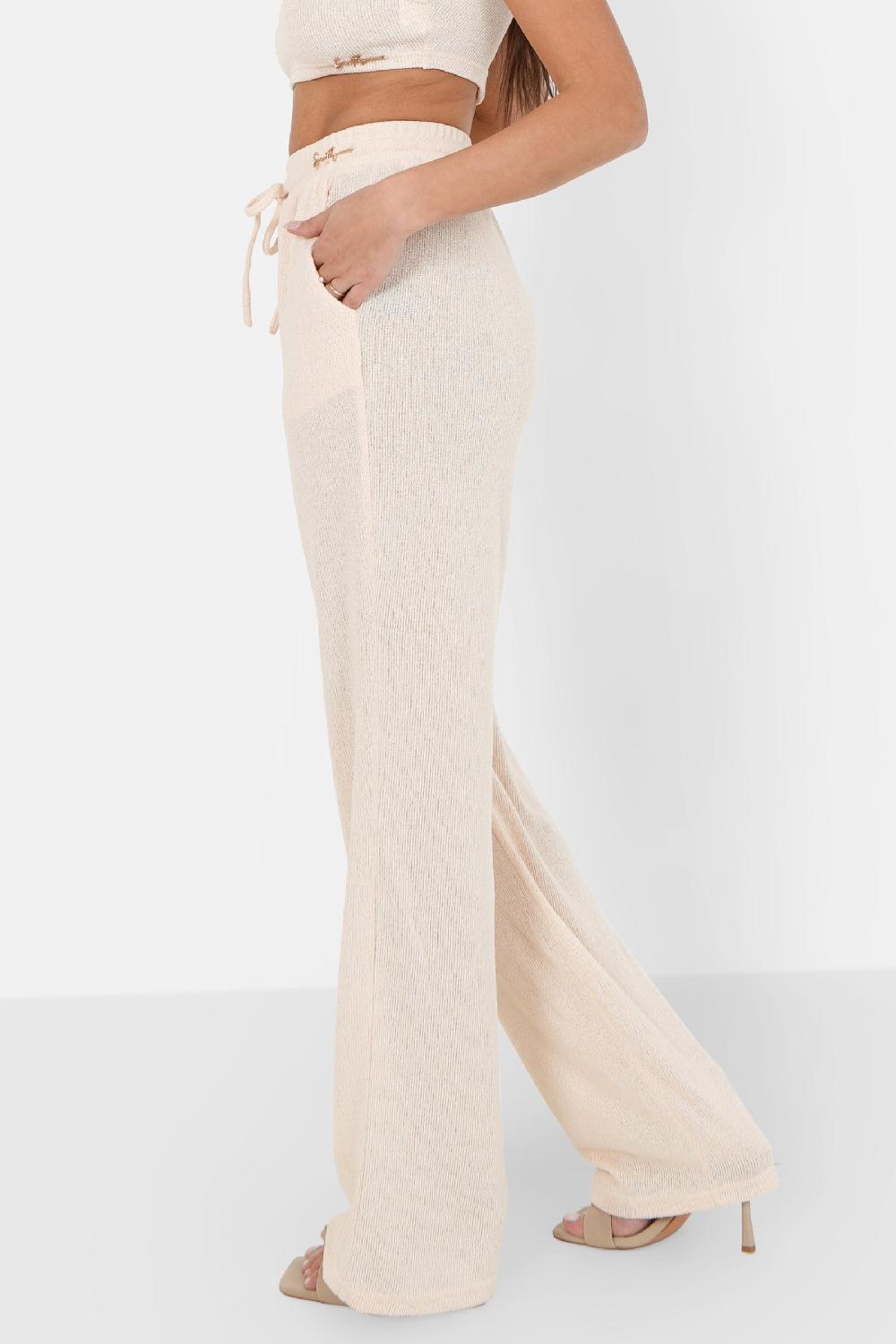 Sixth June Pantalon Bijou Fluide Beige