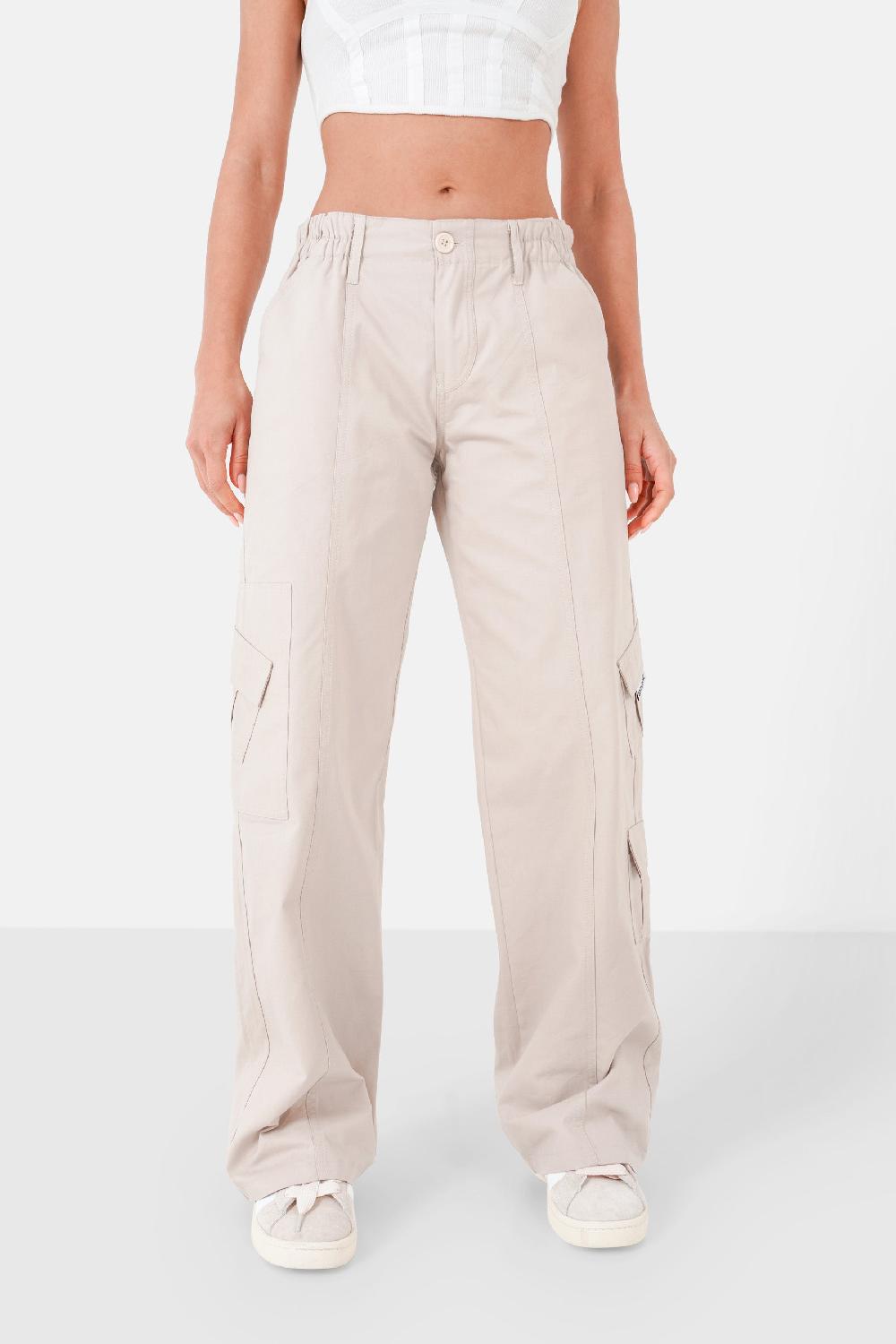 sixth june Pantalon cargo droit Beige