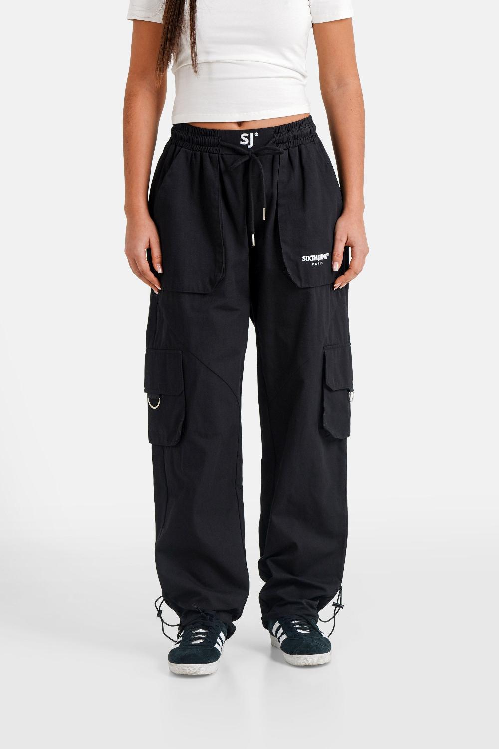 sixth june Pantalon cargo droit Noir