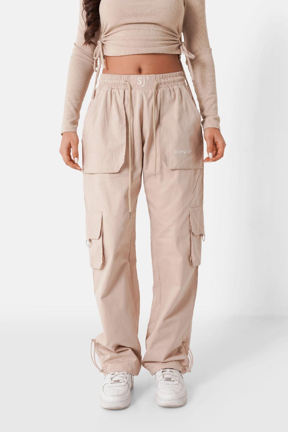 sixth june Pantalon cargo initiales Beige