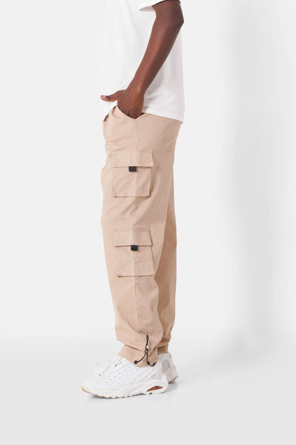 Sixth June Pantalon Cargo Multipoches Beige