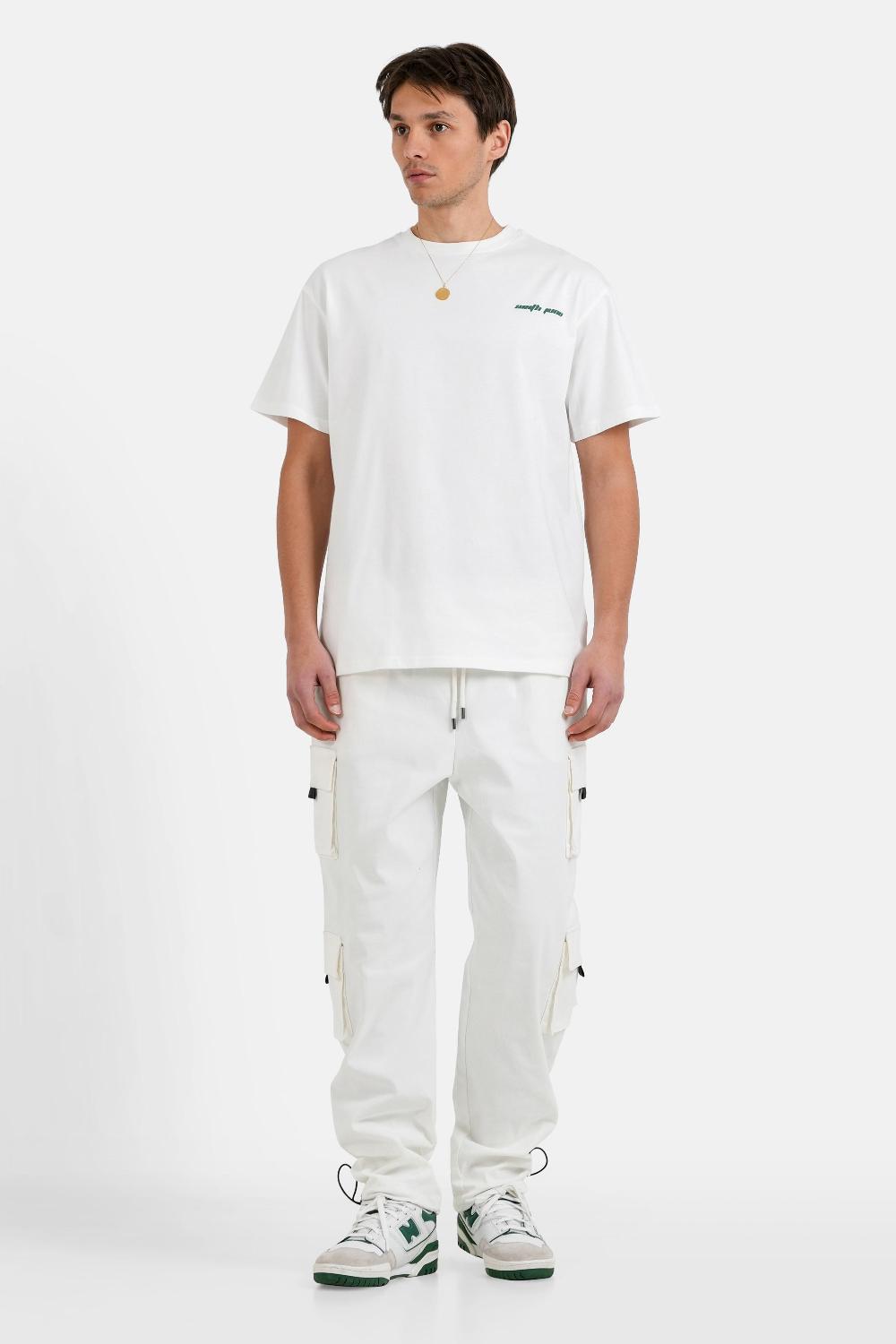 Sixth June Pantalon Cargo Multipoches Blanc