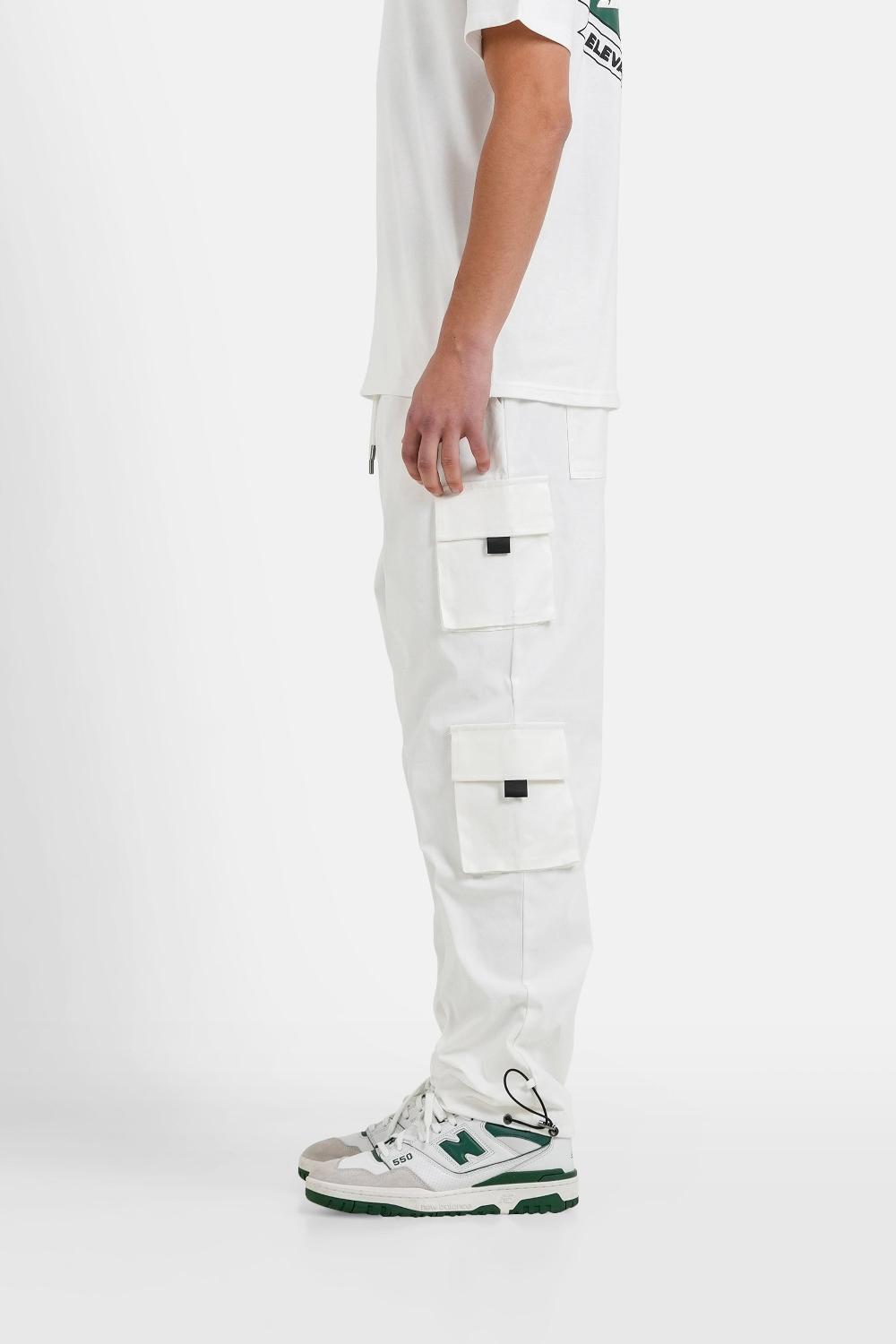 Sixth June Pantalon Cargo Multipoches Blanc