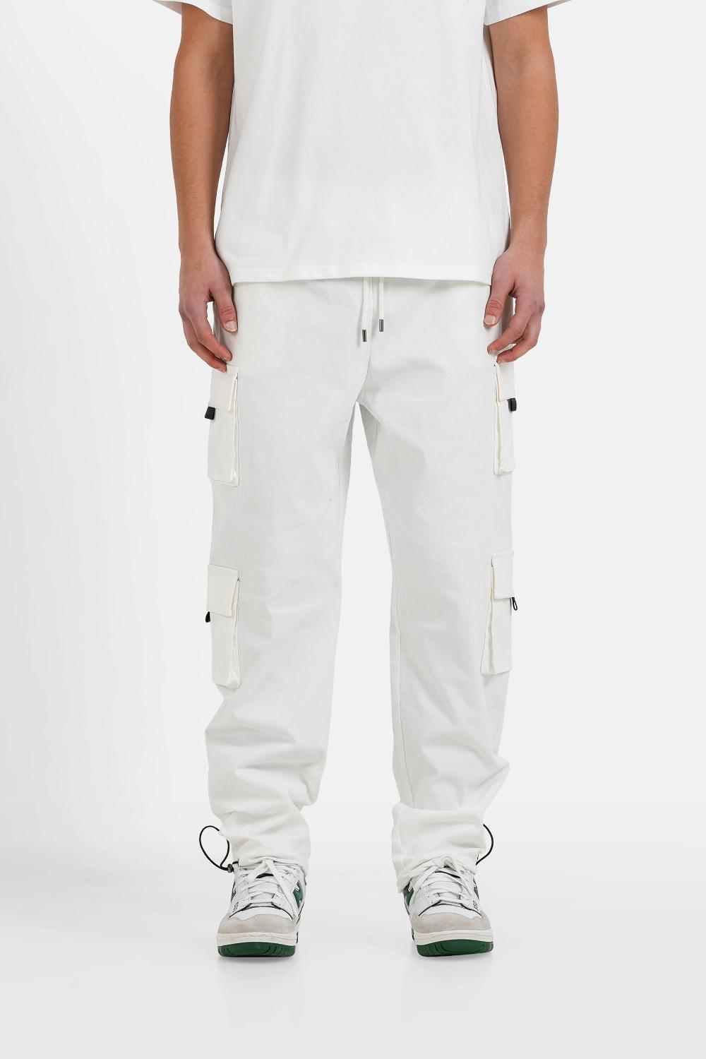 sixth june Pantalon cargo multipoches Blanc