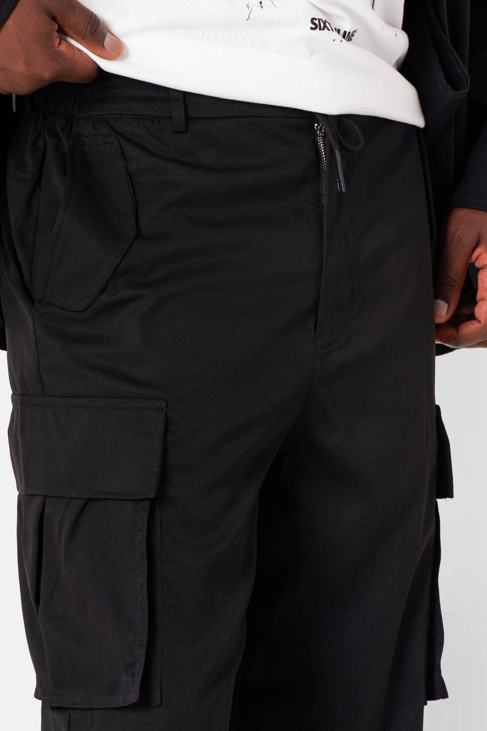 Sixth June Pantalon Cargo Scratch Multipoches Noir