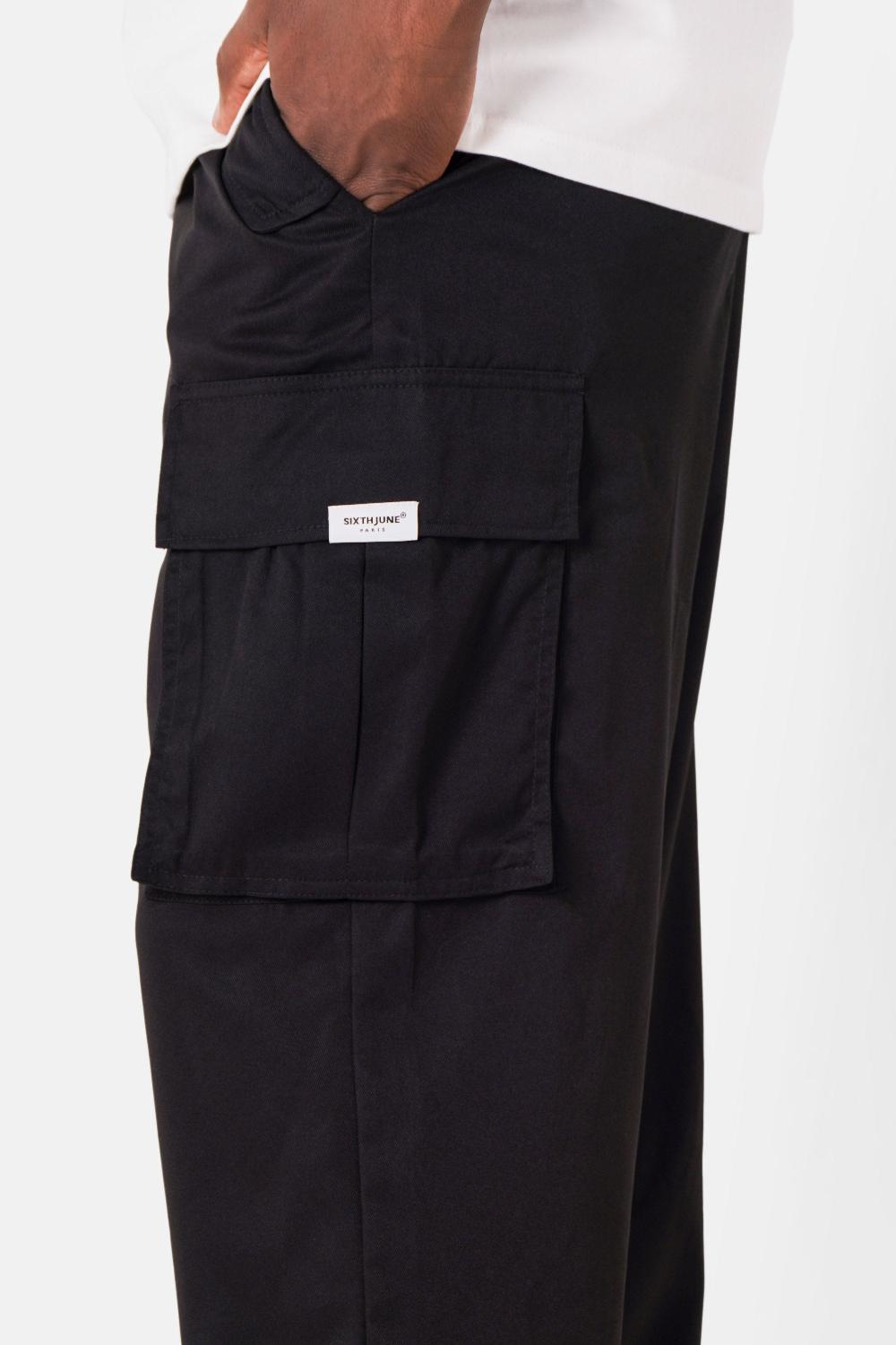 Sixth June Pantalon Cargo Scratch Multipoches Noir