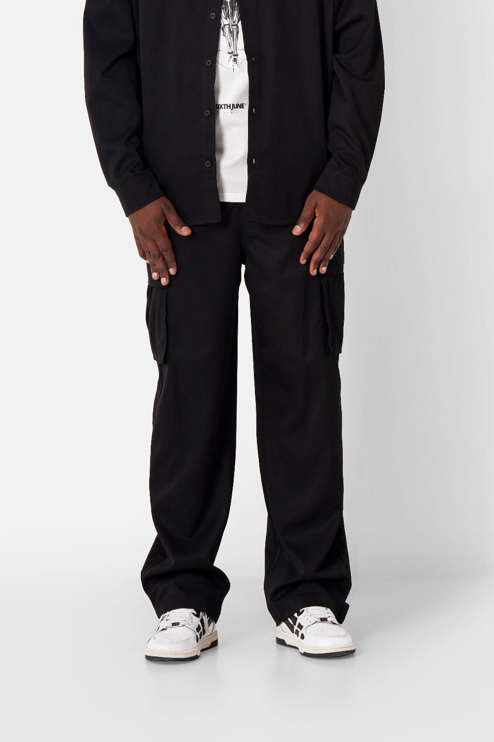 sixth june Pantalon cargo scratch multipoches Noir