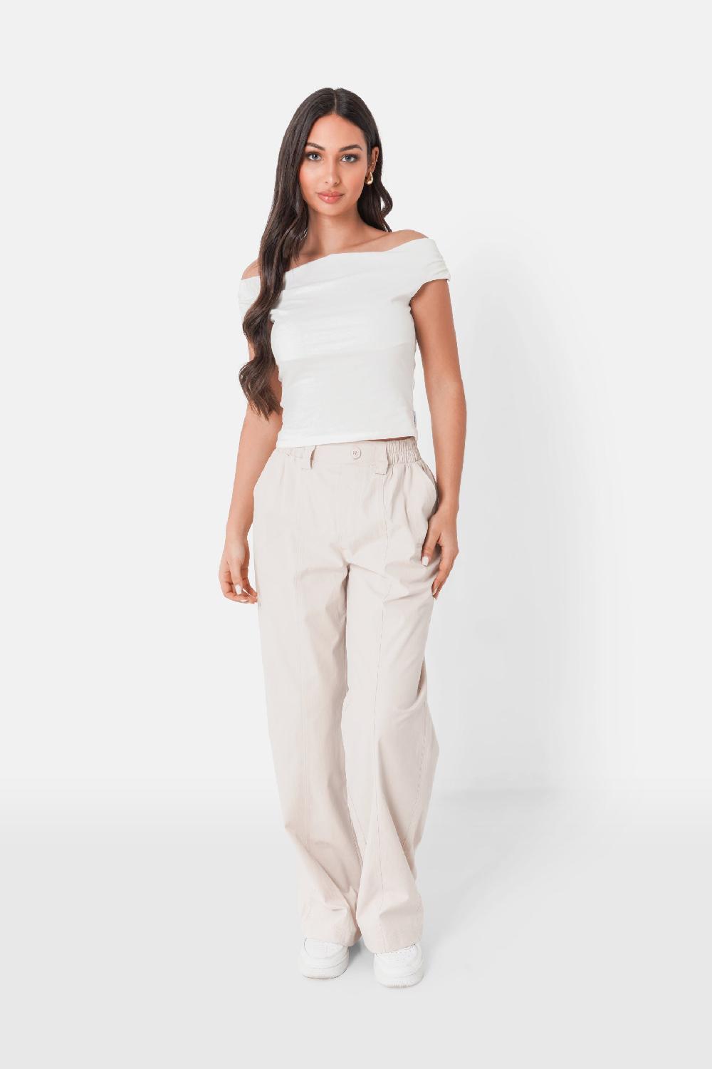 Sixth June Pantalon Cargo Utilitaire Nylon Beige