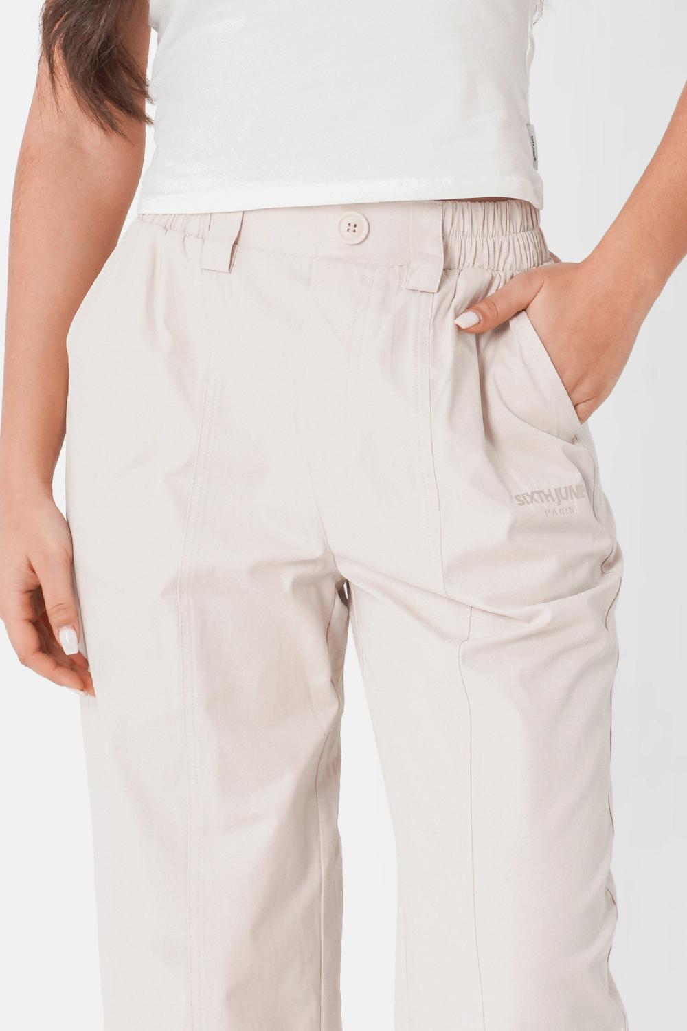 Sixth June Pantalon Cargo Utilitaire Nylon Beige