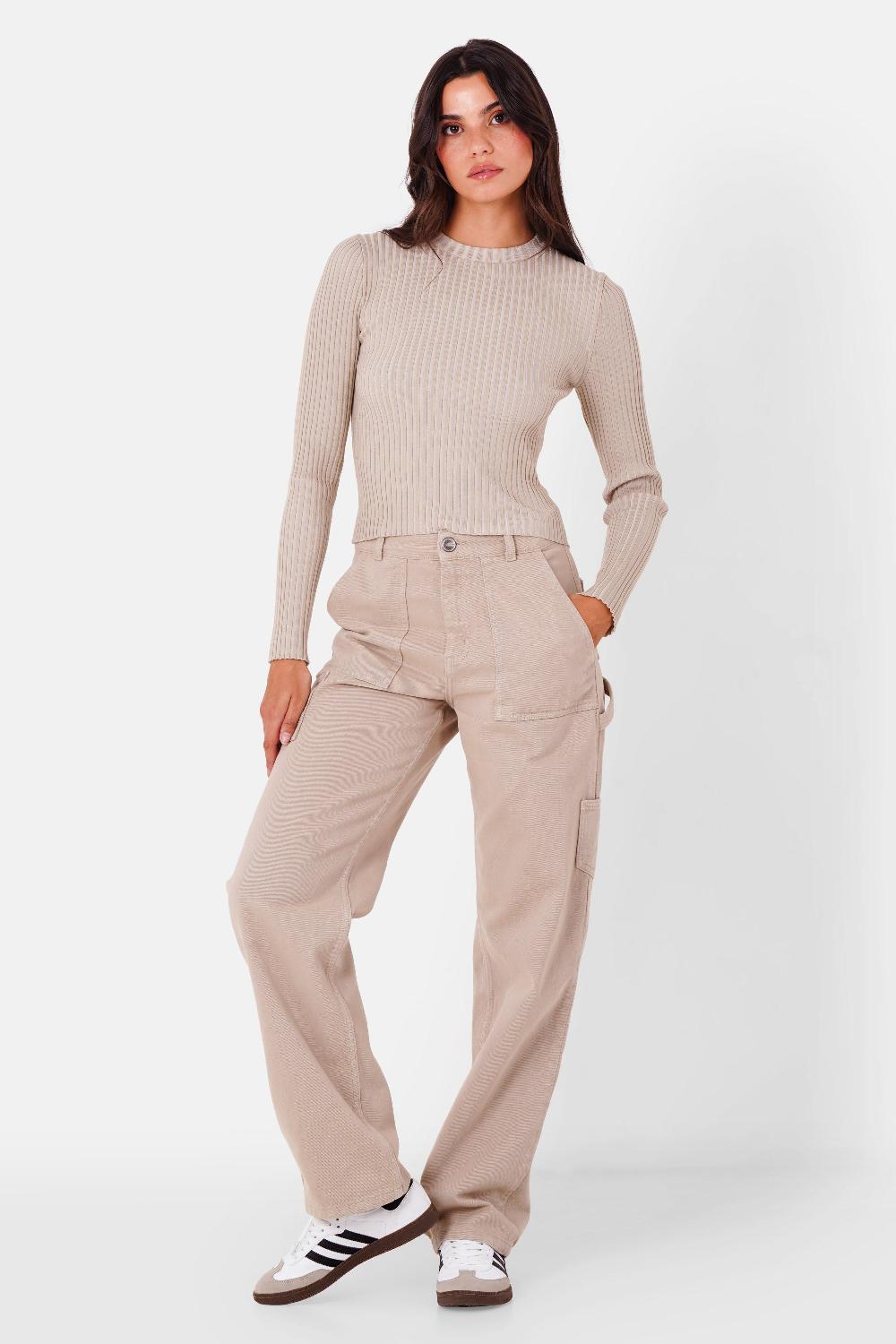 Sixth June Pantalon Carpenter Poches Beige