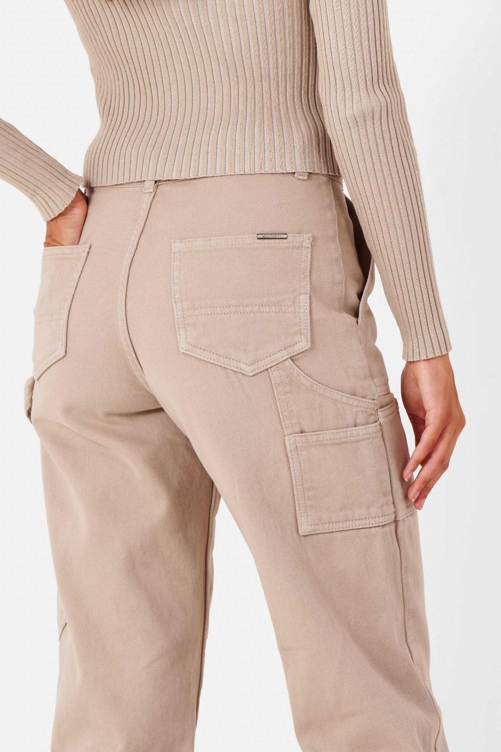 Sixth June Pantalon Carpenter Poches Beige