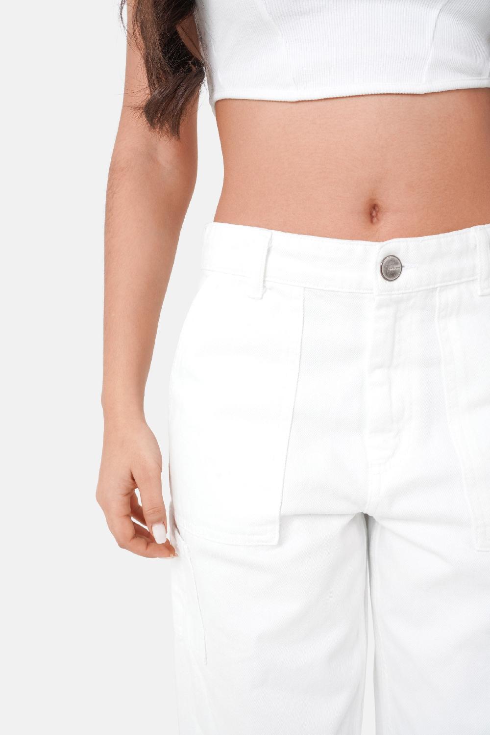 Sixth June Pantalon Carpenter Poches Blanc