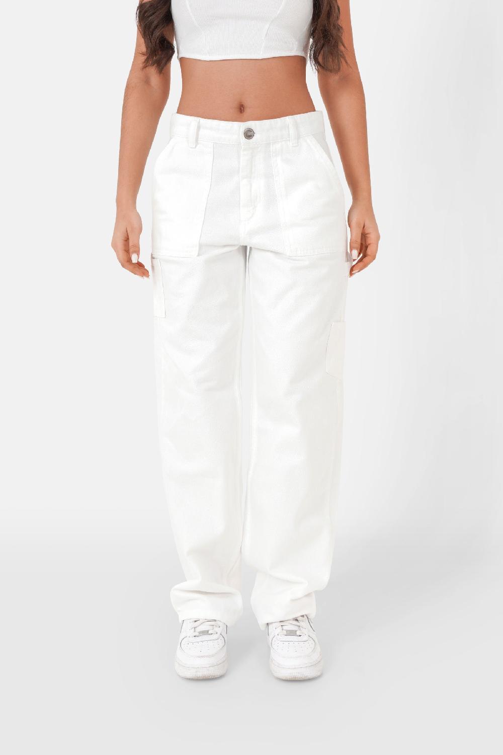 sixth june Pantalon carpenter poches Blanc