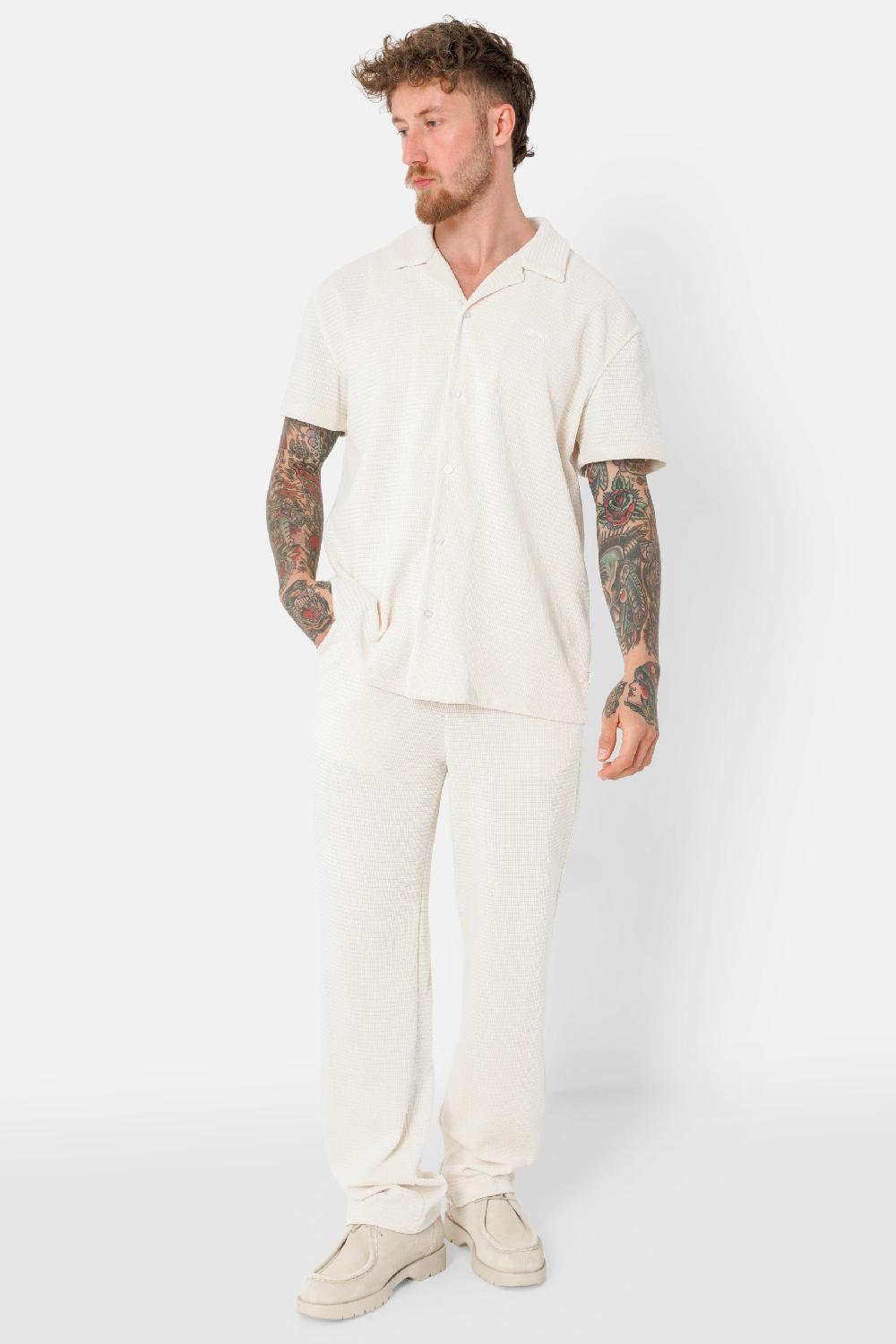 Sixth June Pantalon Crochet été Logo Beige