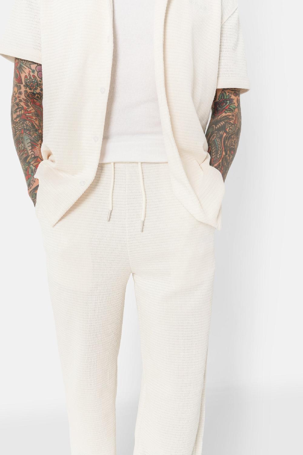 Sixth June Pantalon Crochet été Logo Beige