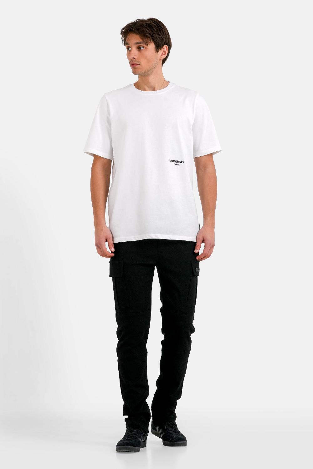 Sixth June Pantalon Droit Poches Cargo Noir